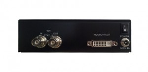 Преобразователь 3GSDI в DVI / HDMI (вид сзади)