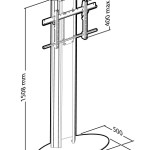 Стойка Erard с основанием и крепления для одного дисплея, максимальная высота до 150 см.