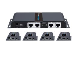 Lenkeng LKV714Pro – Разветвитель-удлинитель 1*4 HDMI, ИК, CAT6, до 40 метров